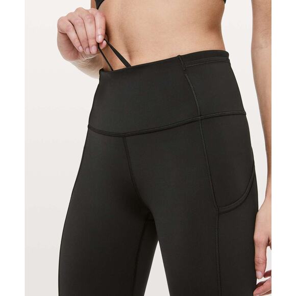 Lululemon Fast & Free Crop II *Nulux 19" Size 0 Black Nulux - Picture 8 of 9